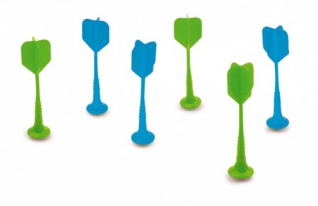 Scratch - Active Play: MAGNETISCHE DARTS - SET Blauw/Geel diam.2.5x9cm, set van 6 stuks, in zakje, 5+