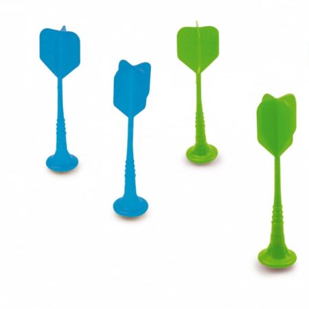 Scratch - Active Play: MAGNETISCHE DARTS - SET Blauw/Geel diam.2.5x9cm, set van 6 stuks, in zakje, 5+