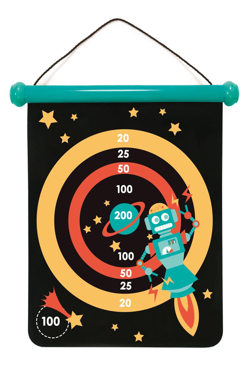 Scratch - Active Play: MAGNETISCHE DARTS medium / Robot 40x31cm, 2-zijdig bedrukt, in tube, 5+