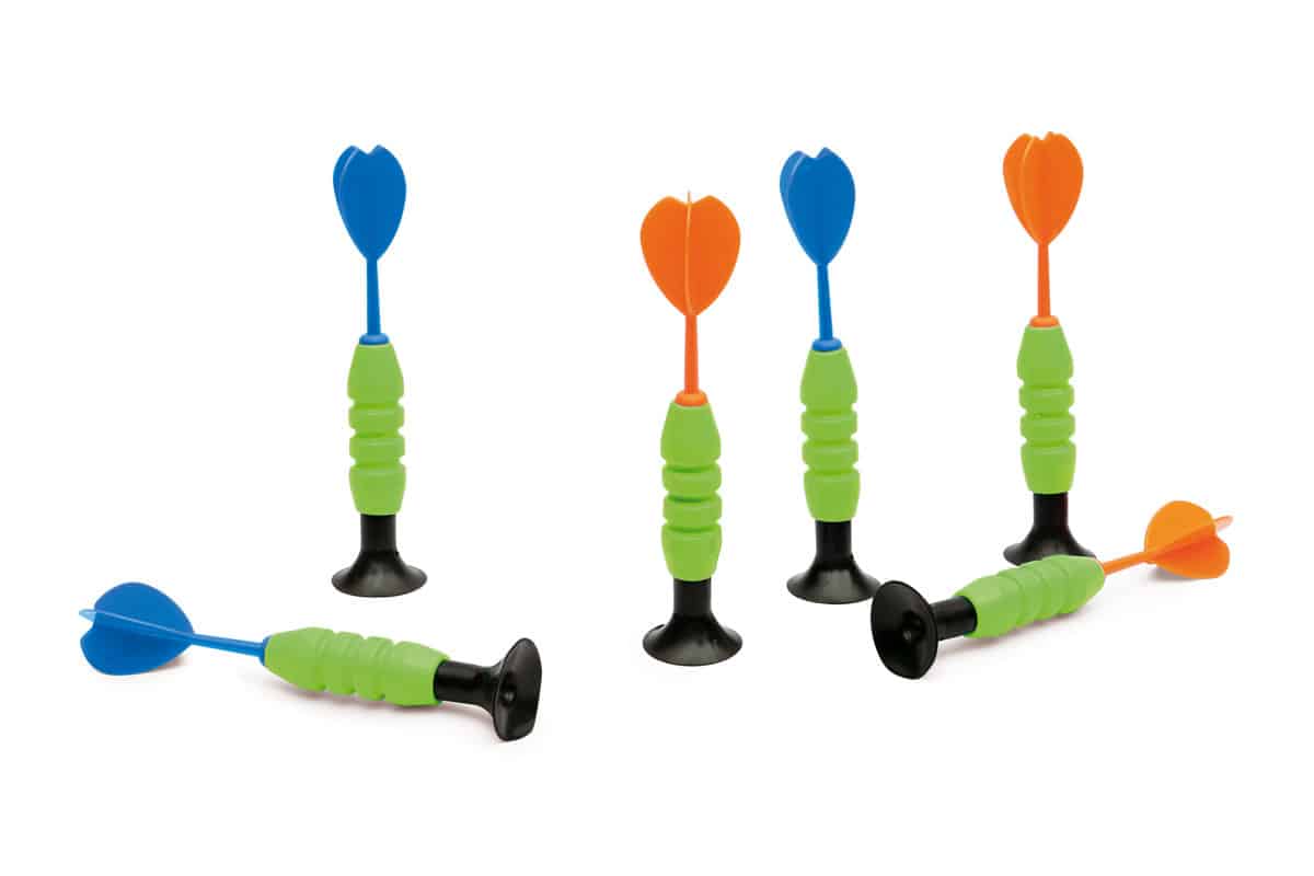 Scratch - Active Play: START TO DART - DARTS SET Oranje/Rood diam.3.5x15cm, set van 6 stuks, op kaart, 5+