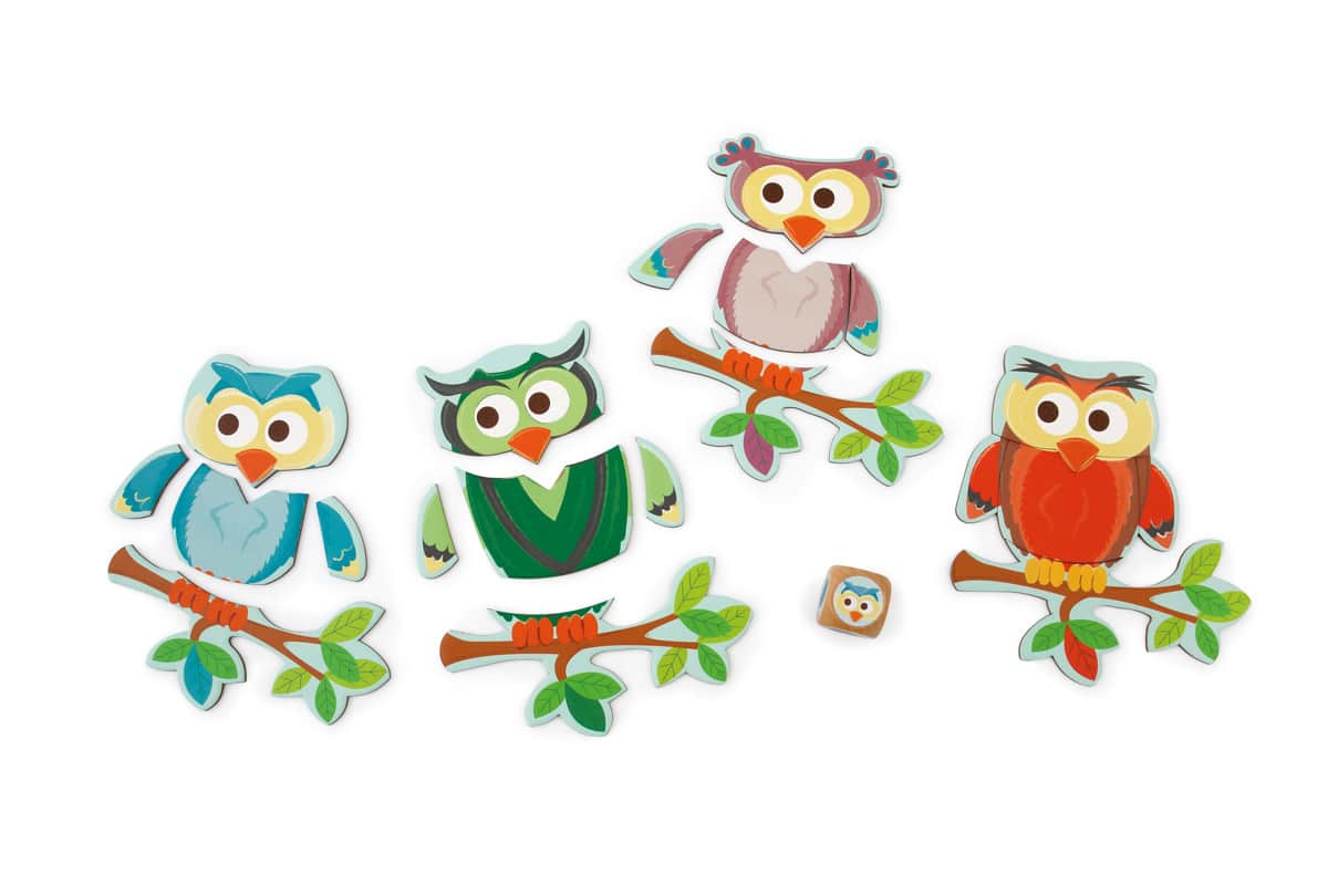 Scratch - Compact Game: OWL PUZZLING GAME, in vormendoos 12,5x14x3,5cm, 3+