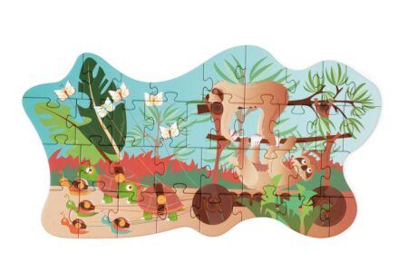 Scratch - Compact Puzzel 35pcs: CONTOUR PUZZEL/LUIAARD 40x22cm, in ronde doos 16x16x4cm, 3+