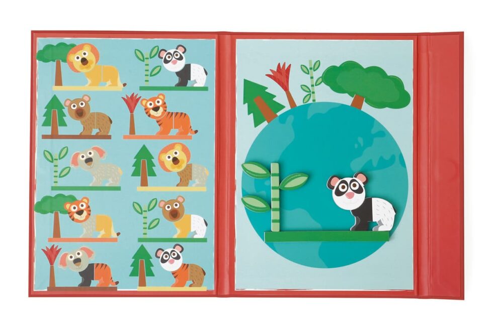 Scratch - EduLogic Book: Mix&Match/DIERENWERELD 18,2x25,6x1,3cm (gesloten), 51,5x25,6x1cm (open), magnetisch, 3+