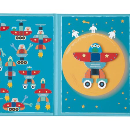 Scratch - EduLogic Book: Mix&Match/RUIMTE AVONTUUR 18,2x25,6x1,3cm (gesloten), 51,5x25,6x1cm (open), magnetisch, 4+