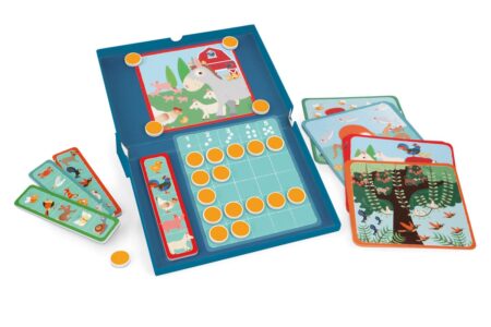 Scratch - EduLogic Box: ANIMAL COUNTING 25.5x23x2cm (gesloten), 25.5x38x2cm (open), magnetisch, met 20 uitdagingen en 4 thema's, 4+
