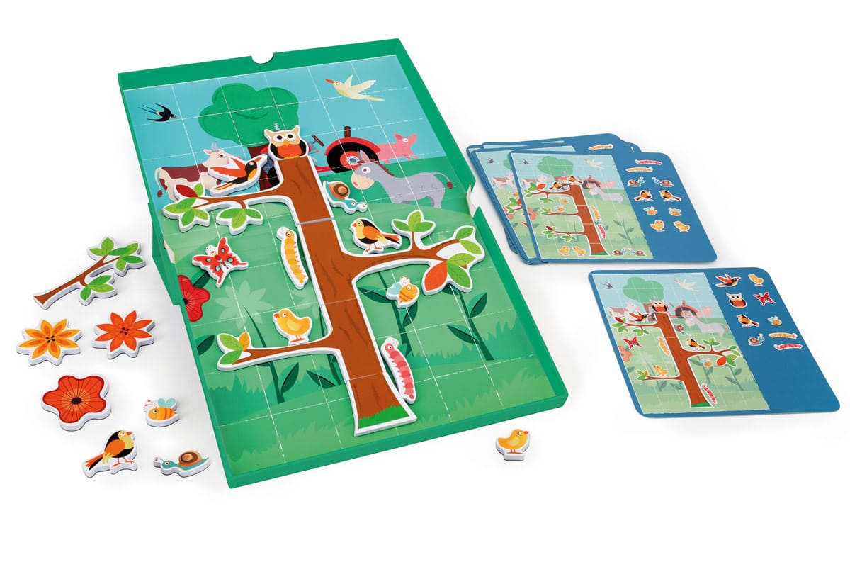 Scratch - EduLogic Box: FARM FUN 25.5x23x2cm (gesloten), 25.5x38x2cm (open), magnetisch, met 20 uitdagingen en 2 niveaus, 4+