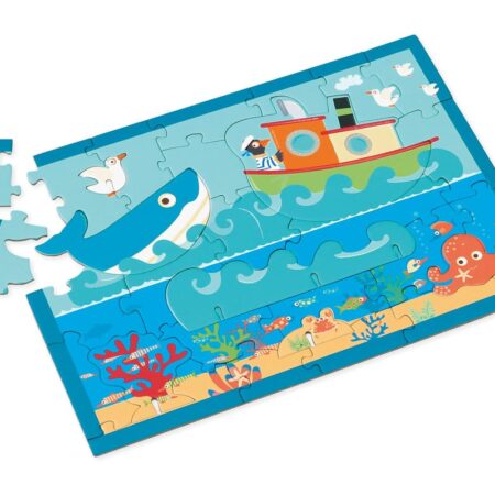 Scratch - PlayPuzzle 30pcs: 3D OCEAAN 33x23,1cm, in ronde doos 20x20x4,5cm, 3+