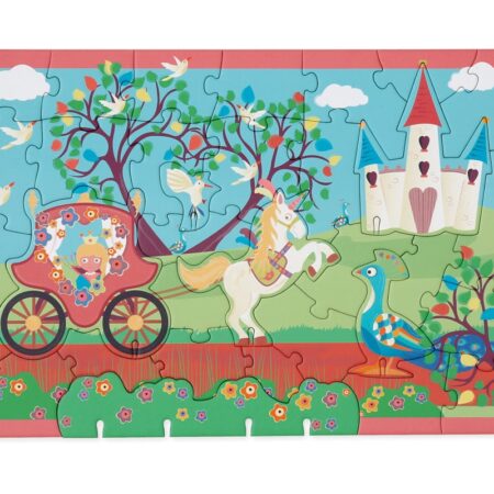 Scratch - PlayPuzzle 32pcs: 3D PRINSES 33x23,1cm, in ronde doos 20x20x4,5cm, 3+