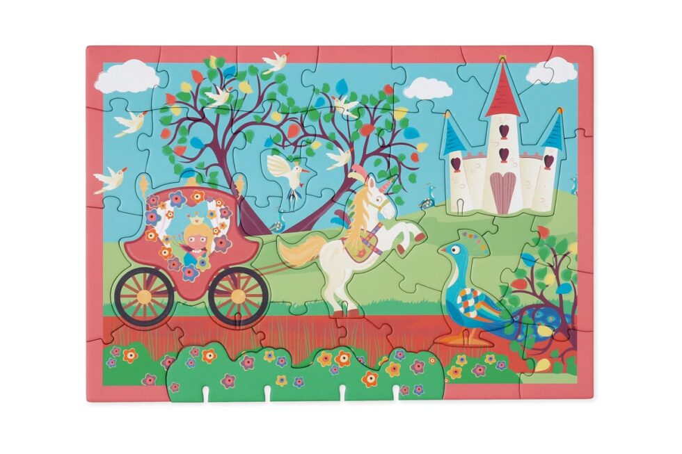 Scratch - PlayPuzzle 32pcs: 3D PRINSES 33x23,1cm, in ronde doos 20x20x4,5cm, 3+