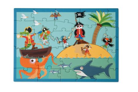Scratch - PlayPuzzle 36pcs: 3D PIRAAT 33x23,1cm, in ronde doos 20x20x4,5cm, 3+
