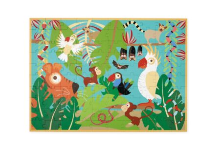 Scratch - Puzzel 100pcs: JUNGLE 60x43.5cm, in doos diam.26xH10cm, 5+