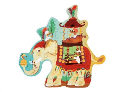 Scratch - Puzzel 37pcs: CONTOUR PUZZEL/OLIFANT 50x48.5x0.25cm, in vormendoos 27.6x23.6x6.5cm, 3+