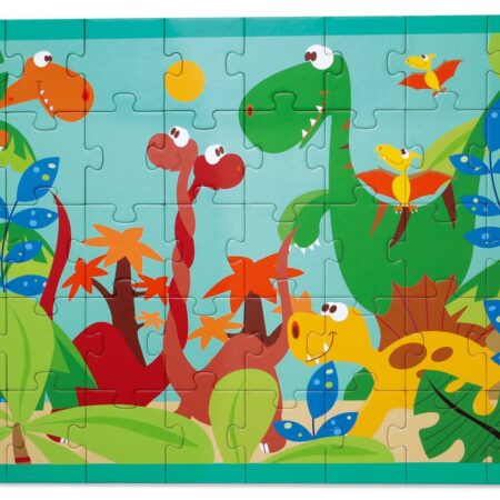 Scratch - Puzzel 40pcs: DINO WERELD 60x43.5cm, in doos diam.22xH12cm, 3+
