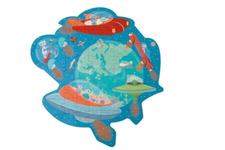 Scratch - Puzzel 59pcs: CONTOUR PUZZEL/RUIMTE AVONTUUR 55x58cm, in vormendoos 24,5x26,1x6,5cm, 4+