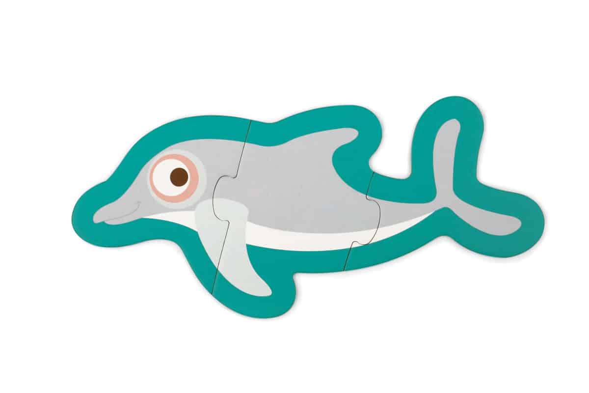 Scratch - Puzzel: BEGINNERSPUZZELS - OCEAAN ca. 15-27cm, met 5 puzzels 3-4-5-6-8 stuks, in karton, in doos diam.18xH12cm, 2+