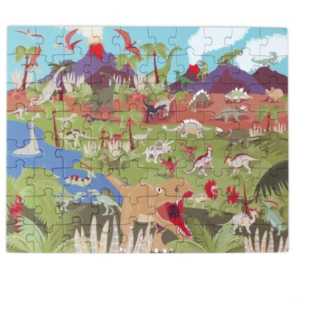 Scratch - Puzzel Magnetisch: DISCOVERY - DINO 80pcs 24,5x30,5cm (gesloten), 52,3x30,5cm (open), 2-in-1: puzzel en ontdek, 4+