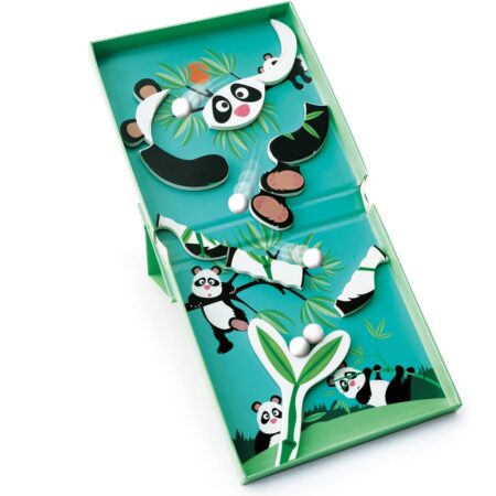 Scratch - Puzzel Magnetisch: MAGNETIC PUZZLE RUN - PANDA 11 stuks 15.5x20.5x2cm (gesloten), 15.5x32.5x2cm (open), 2-in-1: puzzel en knikkerbaan met 5 knikkers, 3+