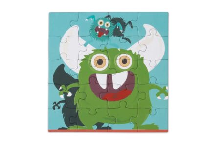 Scratch - Puzzel Magnetisch: MAGNETISCH PUZZELBOEK TO GO - MONSTER 18x18x1.5cm (gesloten), 54x18x0.5cm (open), met 2 magnetische puzzels van 20 stuks, 3+