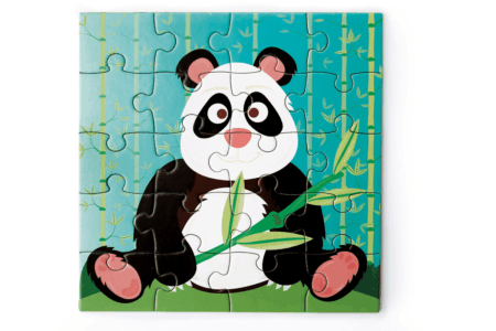Scratch - Puzzel Magnetisch: MAGNETISCH PUZZELBOEK TO GO - PANDA 18x18x1.5cm (gesloten), 54x18x0.5cm (open), met 2 magnetische puzzels van 20 stuks, 3+