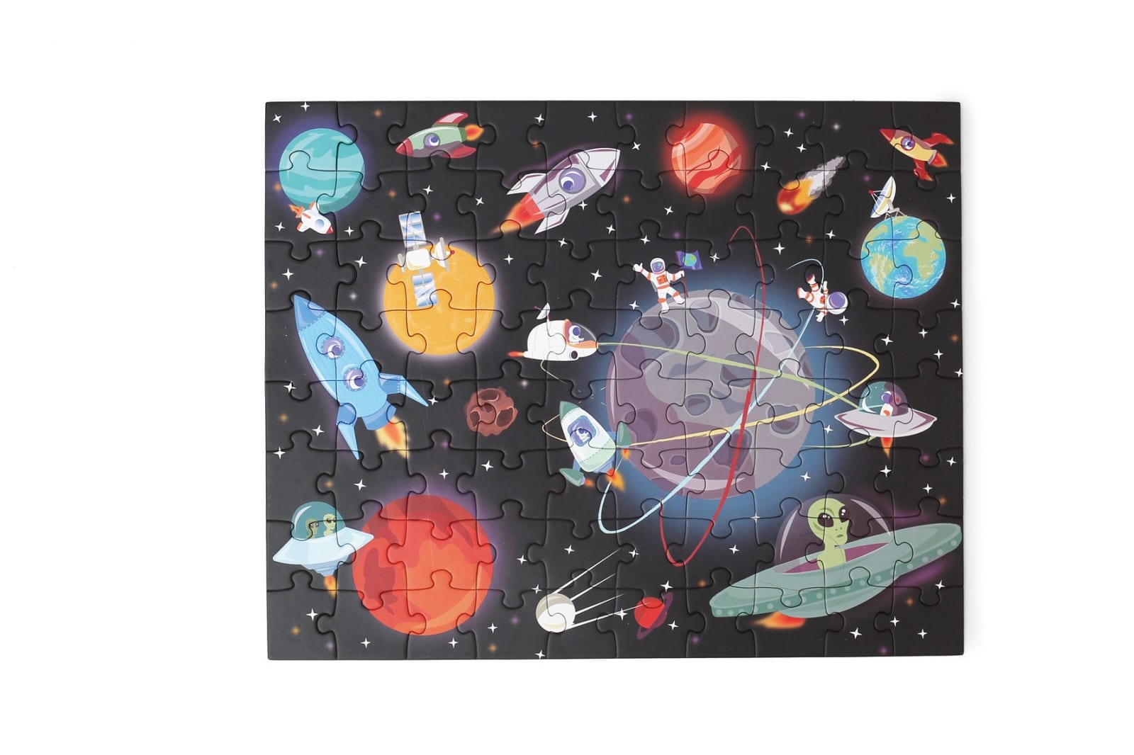 Scratch - Puzzel Magnetisch: MYSTERY - RUIMTE 80pcs, met loep met rode filter 24,5x30,5cm (gesloten), 52,3x30,5cm (open), 2-in-1: puzzel en ontdek, 4+