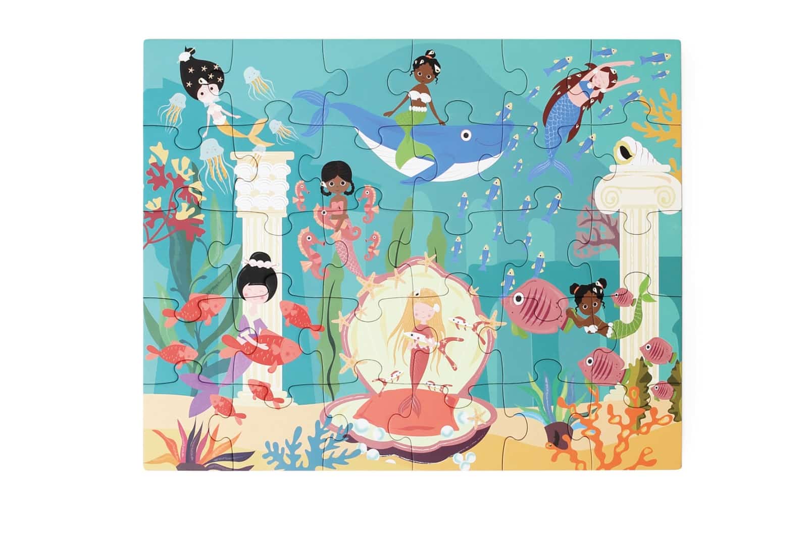 Scratch - Puzzel Magnetisch: MYSTERY - ZEEMEERMIN 30pcs, met loep met rode filter 24,5x30,5cm (gesloten), 52,3x30,5cm (open), 2-in-1: puzzel en ontdek, 3+