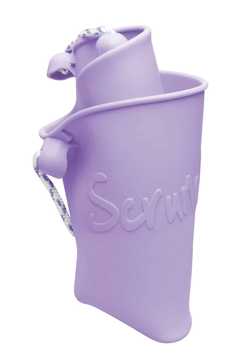 Scrunch - EMMER lichtpaars diam.15cm, 1.5l inhoud, handvaten met touw, opvouwbaar, 100% siliconen, recycleerbaar, 12m+