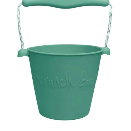 Scrunch - EMMER munt diam.15cm, 1.5l inhoud, handvaten met touw, opvouwbaar, 100% siliconen, recycleerbaar, 12m+