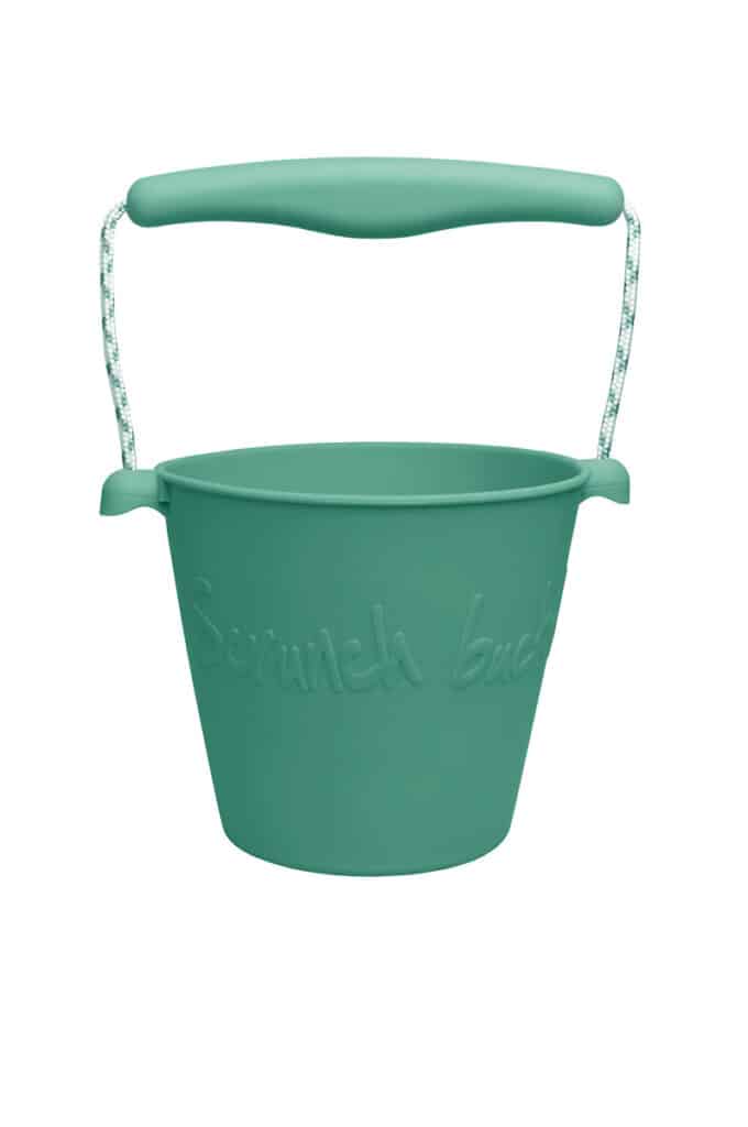 Scrunch - EMMER munt diam.15cm, 1.5l inhoud, handvaten met touw, opvouwbaar, 100% siliconen, recycleerbaar, 12m+