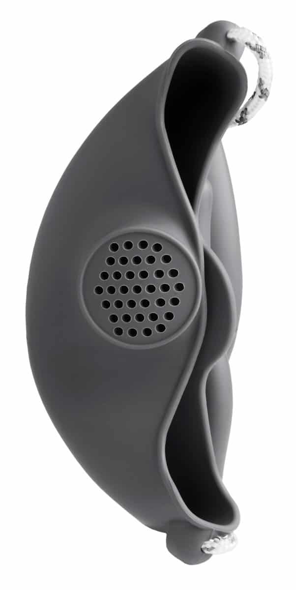 Scrunch - GIETER koel grijs diam.12x10cm, handvaten met touw, opvouwbaar, 100% siliconen, recycleerbaar, 12m+