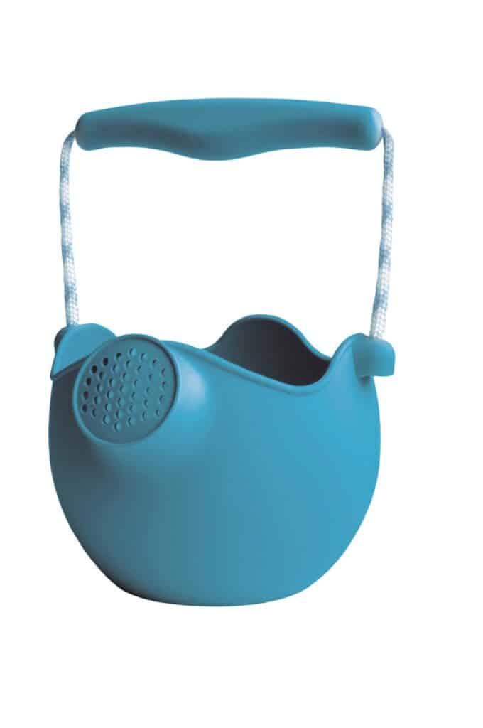 Scrunch - GIETER petroleumblauw diam.12x10cm, handvaten met touw, opvouwbaar, 100% siliconen, recycleerbaar, 12m+
