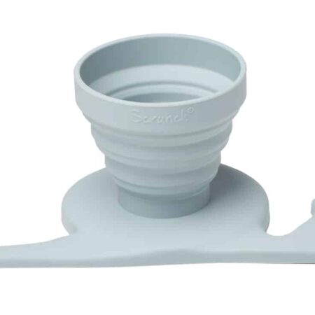 Scrunch - REGENWATERMETER met SLAK eendenei blauw 21x11x3,5-8,5cm, 100% siliconen, recycleerbaar, 12m+