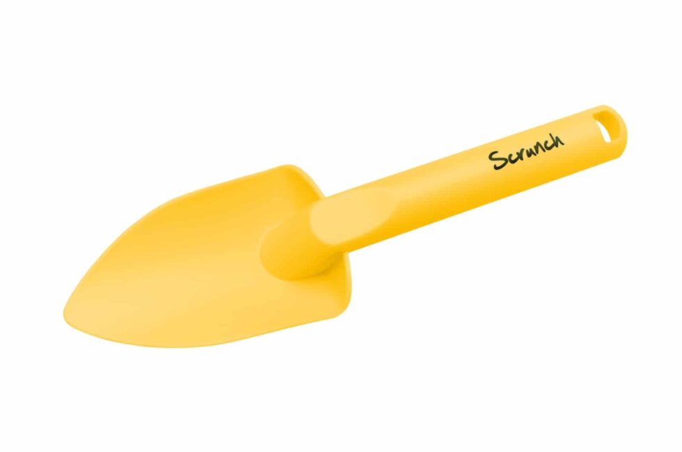 Scrunch - SPADE pastel geel 20.8x5.8cm, met rubberen handgrepen, in PP, 12m+