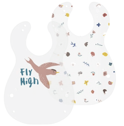 Sebra - 2 Pack Printed Bibs - Bird