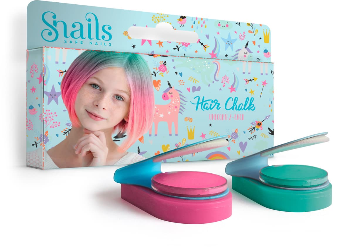 Snails - Haarkrijt: EENHOORN, geschenkverpakking met 2 kleuren haarkrijt