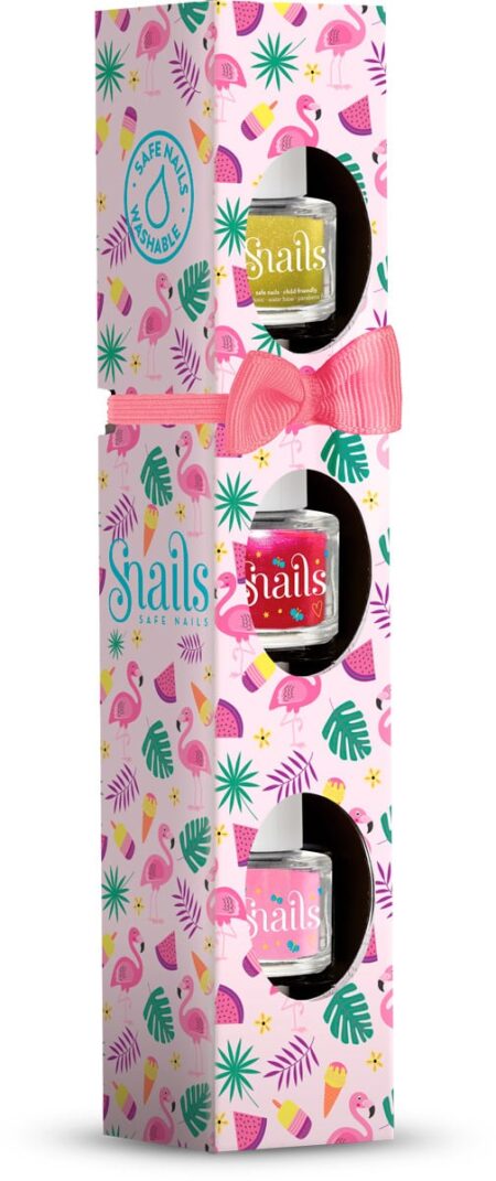 Snails - Mini 3-pack: FLAMINGO, Prince Frog, Tropical Islands, Tooth Fairy