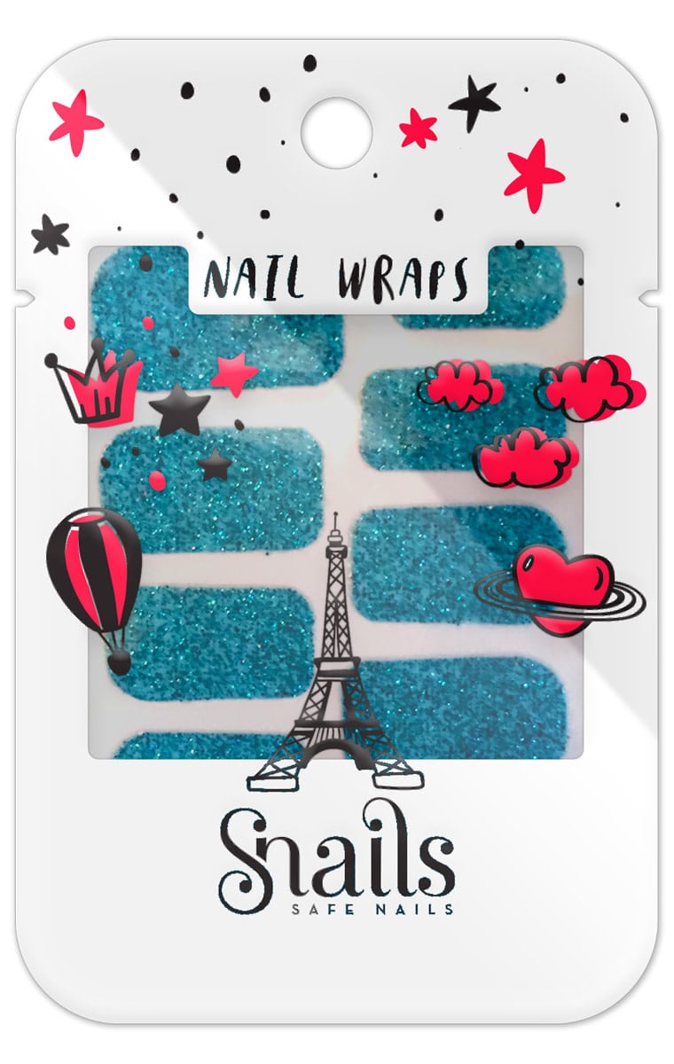 Snails - Nagel Wrap Stickers: TURKOOIS. Plakken, aanpassen en mooie nagels in een handomdraai