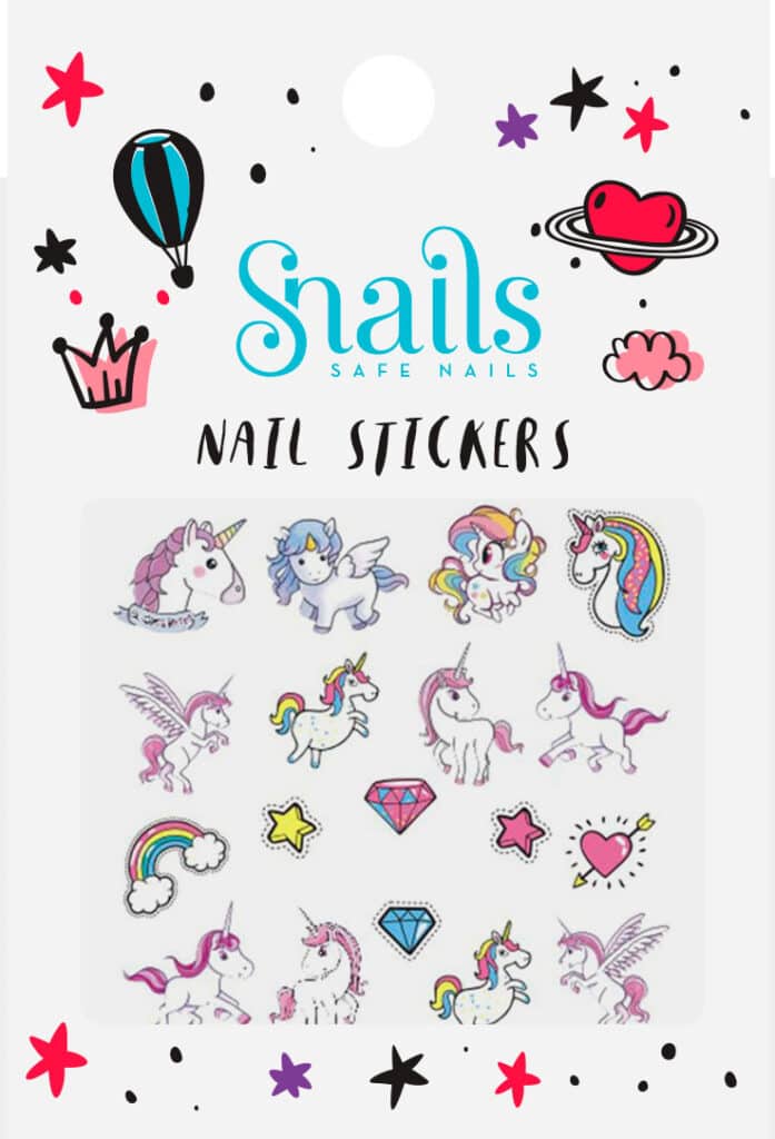Snails - Nagelstickers: EENHOORN. Instant opplakbare 3D nail art