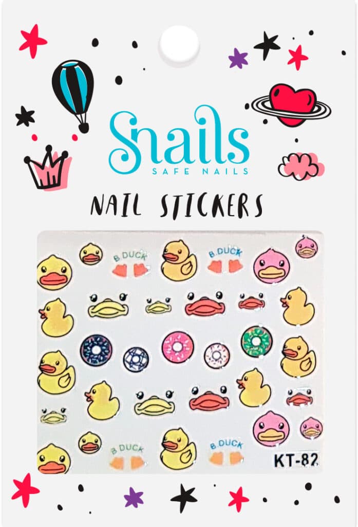 Snails - Nagelstickers: KWAAK KWAAK. Instant opplakbare 3D nail art
