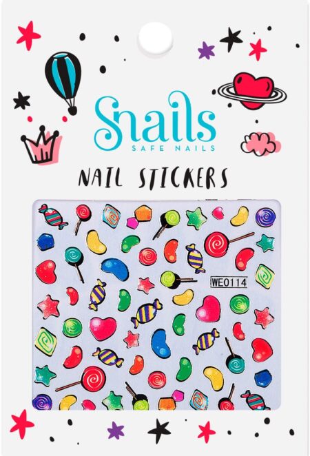 Snails - Nagelstickers: SNOEPJES. Instant opplakbare 3D nail art