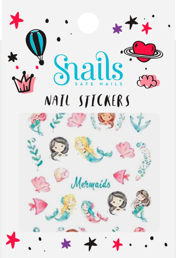 Snails - Nagelstickers: ZEEMEERMINNEN. Instant opplakbare 3D nail art