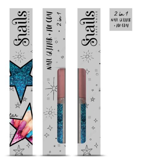 Snails - Nail glitter 2-in-1 Magic Dust Blauw, 3+