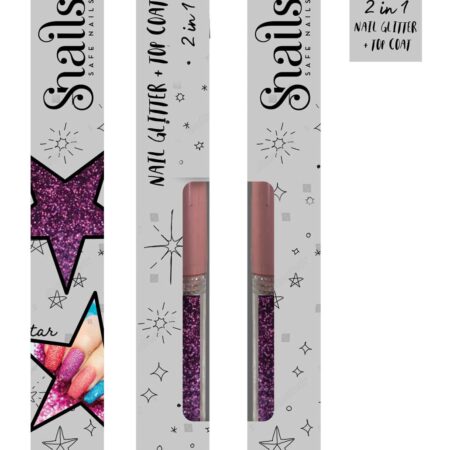 Snails - Nail glitter 2-in-1 Magic Dust Paars, 3+