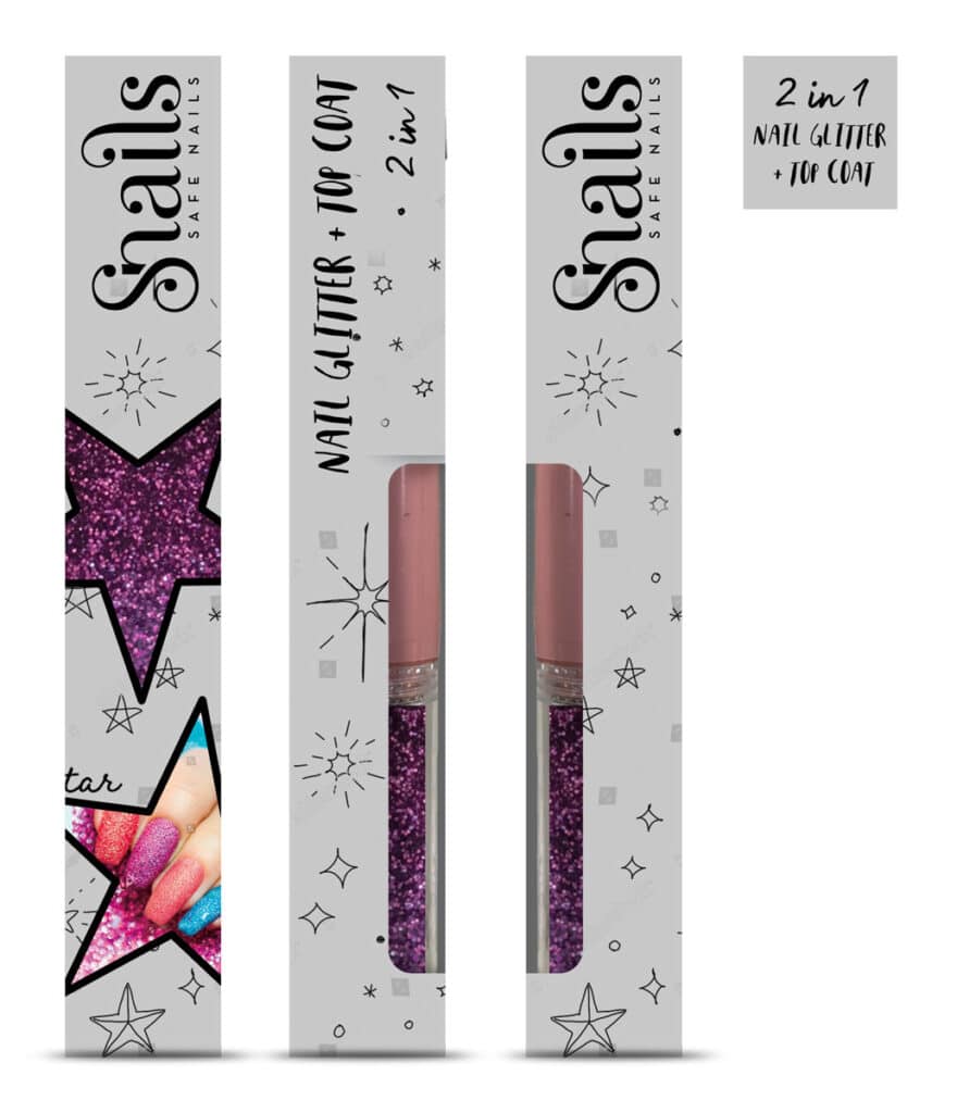 Snails - Nail glitter 2-in-1 Magic Dust Paars, 3+