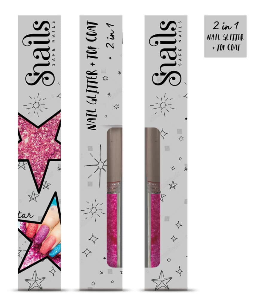 Snails - Nail glitter 2-in-1 Magic Dust Roze, 3+