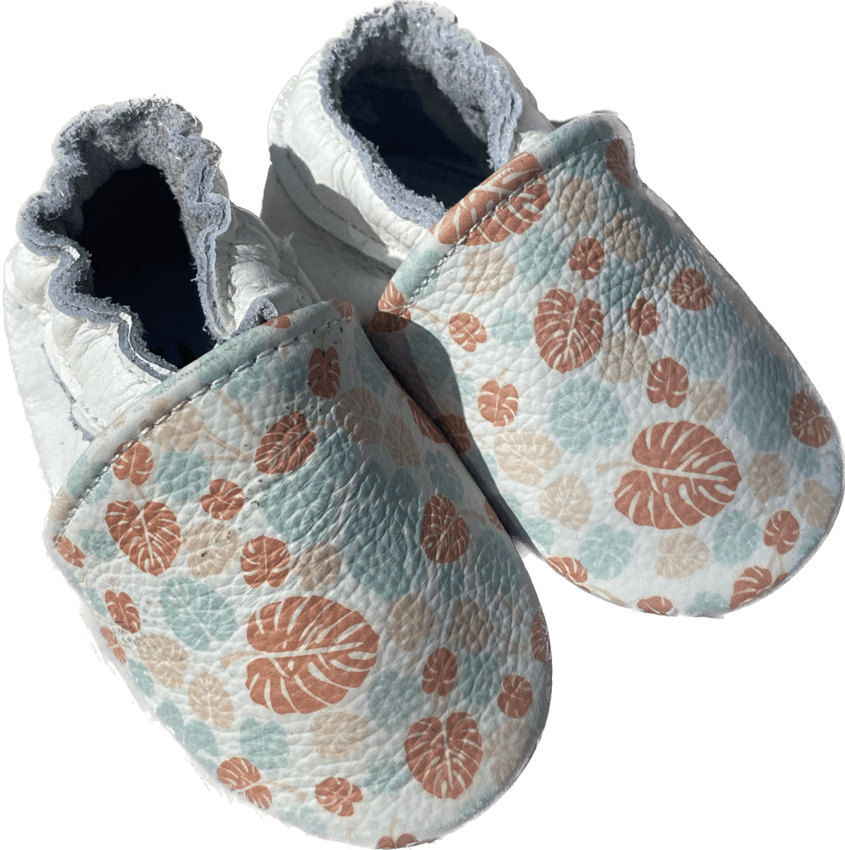 Stabifoot - Slofjes - Wit/Gebloemd - Maat 0