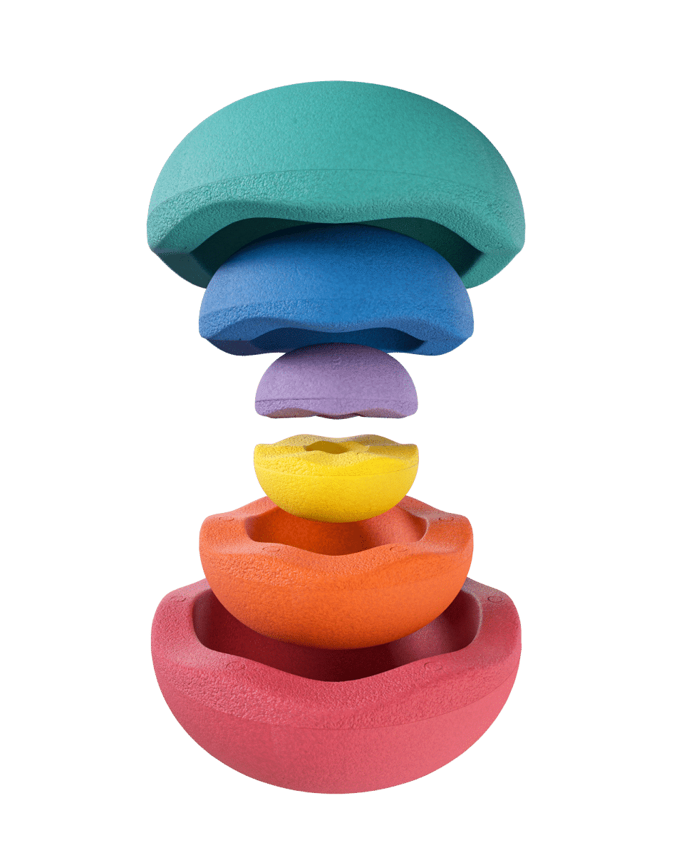 Stapelstein - Inside Classic rainbow violet/blue/dark green/yellow/orange/red