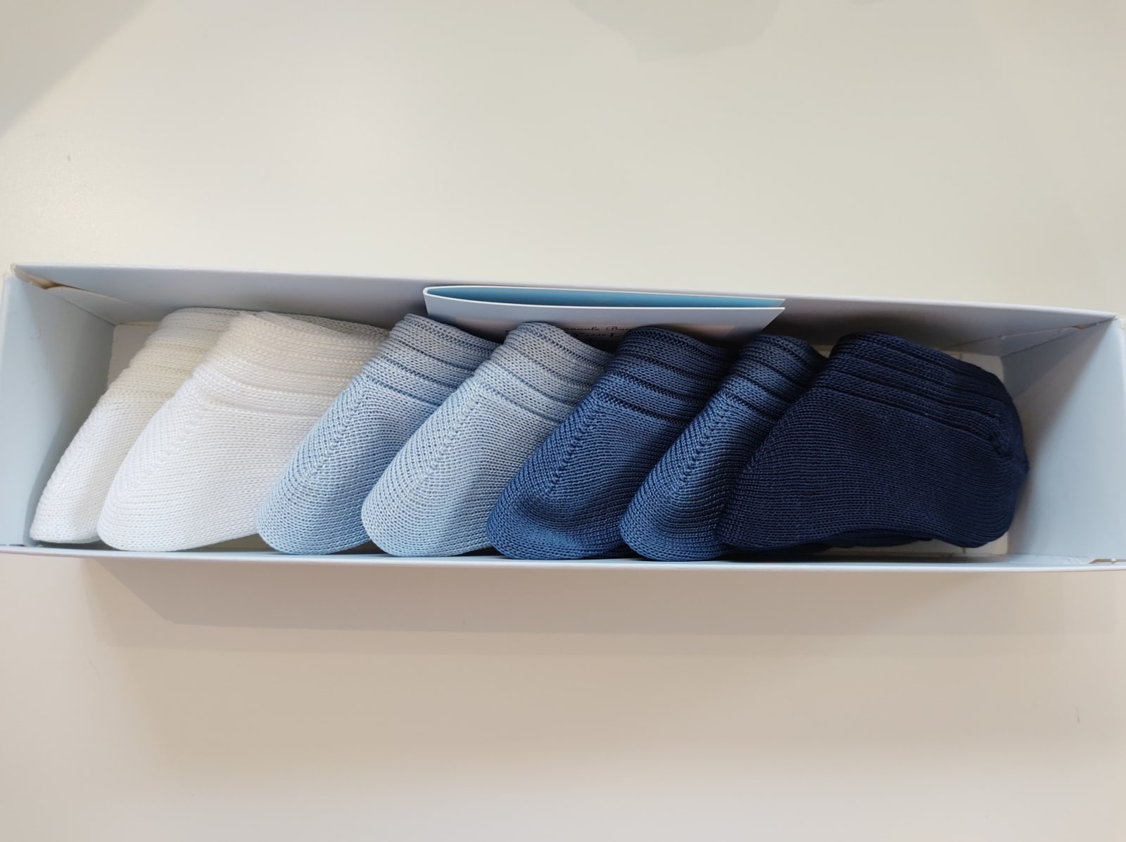 Story Loris - Set Van 7 Paar Sokjes - Blauw tinten/Wit