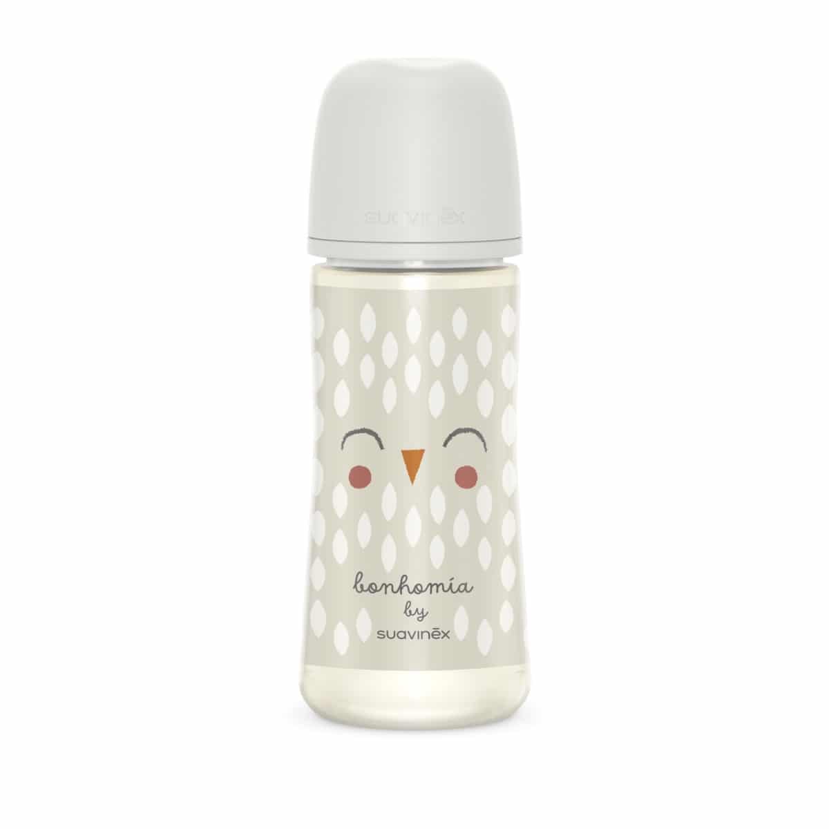 Suavinex - BONHOMIA - Bottle - PA - Sili. - L - 360ml - Feather Beige