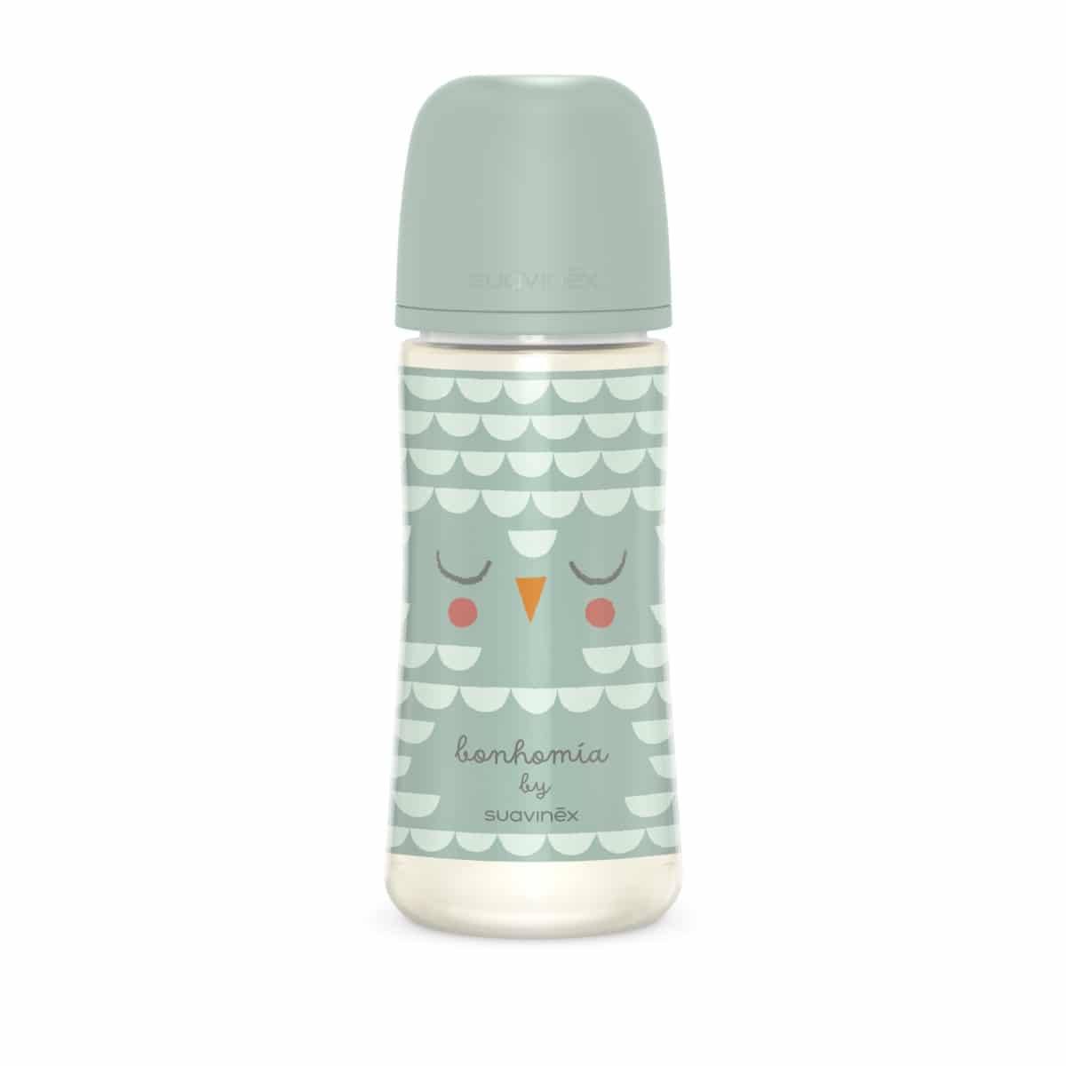 Suavinex - BONHOMIA - Bottle - PA - Sili. - L - 360ml - Feather Green