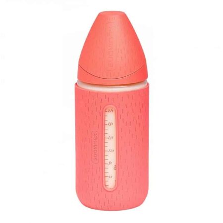 Suavinex - MEANINGFULL - Fles - Silic. - 3pos. - 240ml Pink Bear